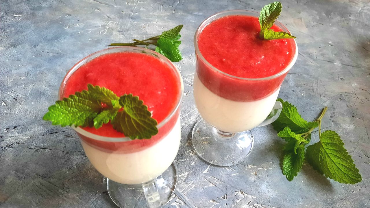 cukormentes panna cotta